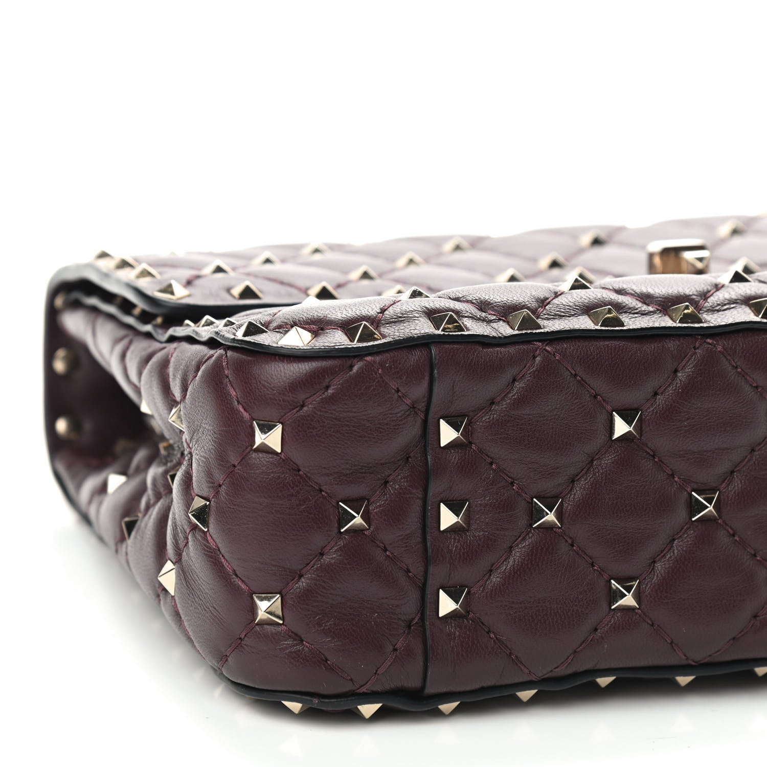 Valentino Garavani Nappa Medium Rockstud Spike Shoulder Bag Rubin 5 of 8