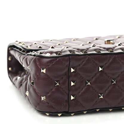 Valentino Garavani Nappa Medium Rockstud Spike Shoulder Bag Rubin 5 of 8