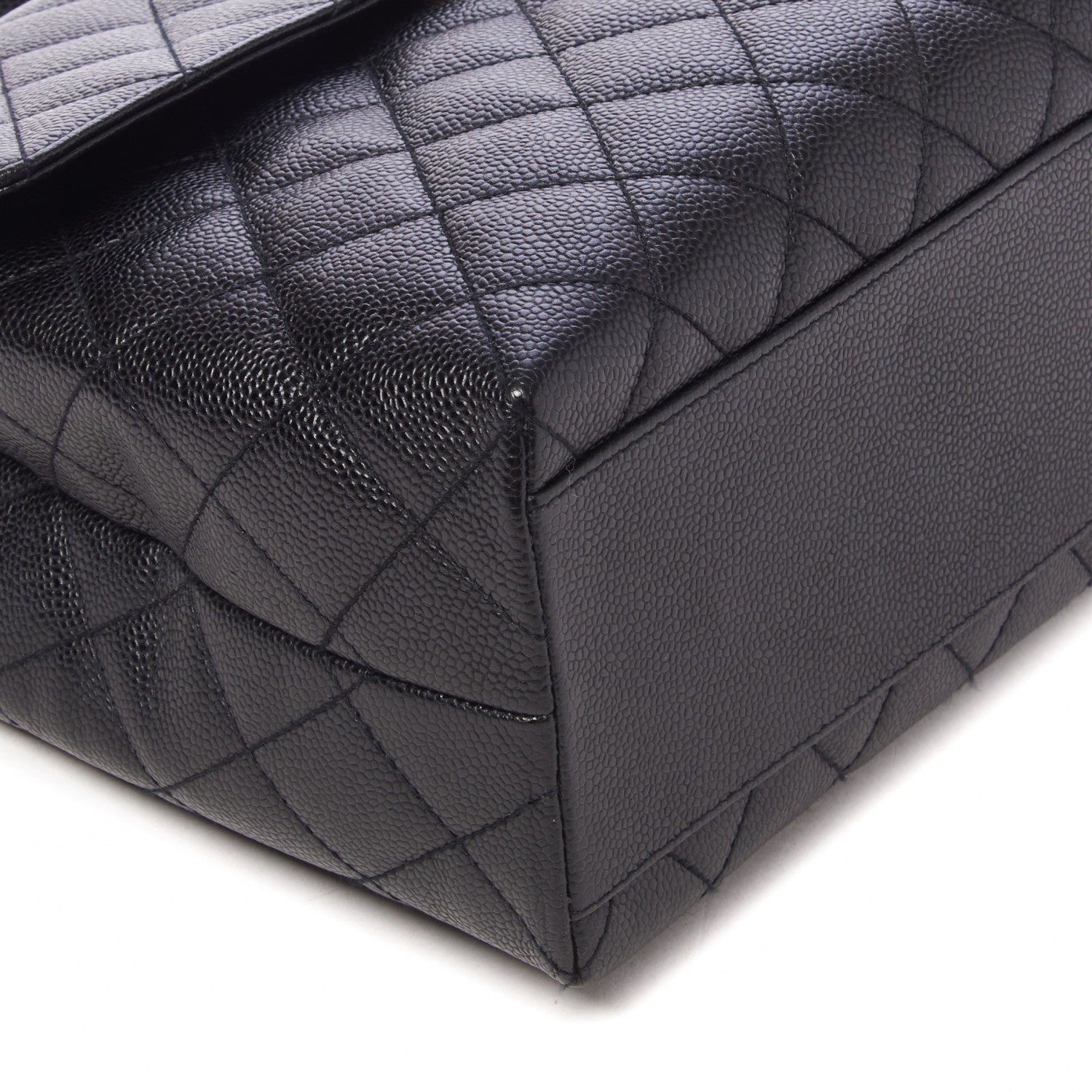 Chanel Caviar Quilted Jumbo Kelly Flap Black 7 of 8