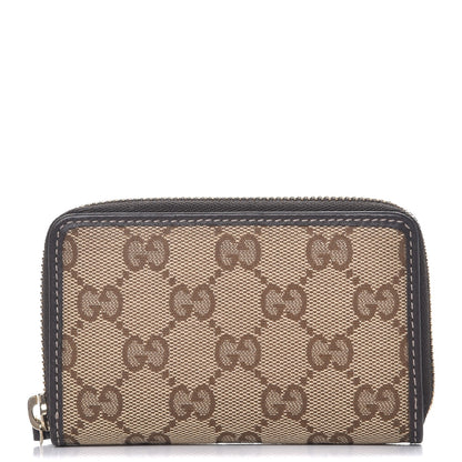 Gucci Monogram Zip Around Card Case Brown 1 of 7