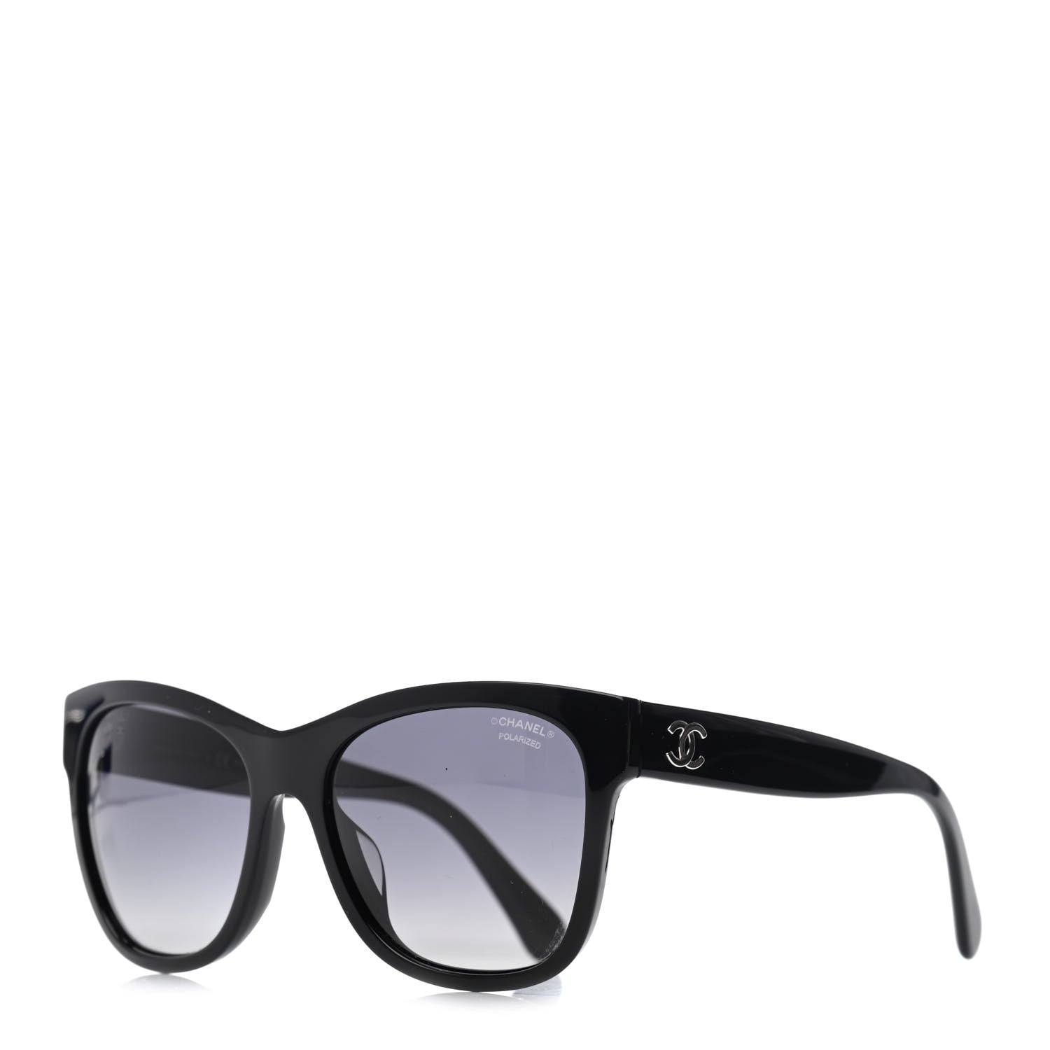 Chanel Acetate Polarized Square CC Sunglasses 5380 Black 1 of 4