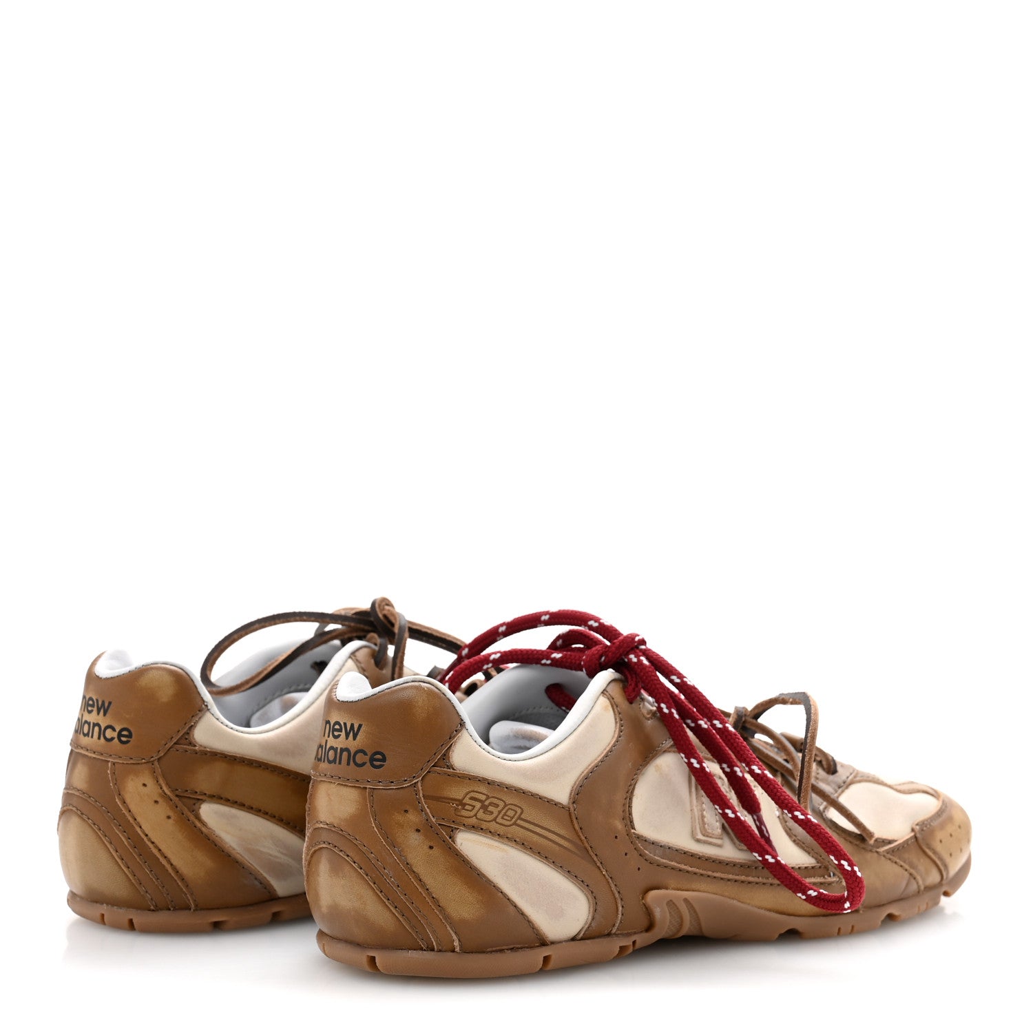 Miu Miu X NEW BALANCE Calfskin 530 SL Sneakers 37.5 Cinnamon 5 of 8