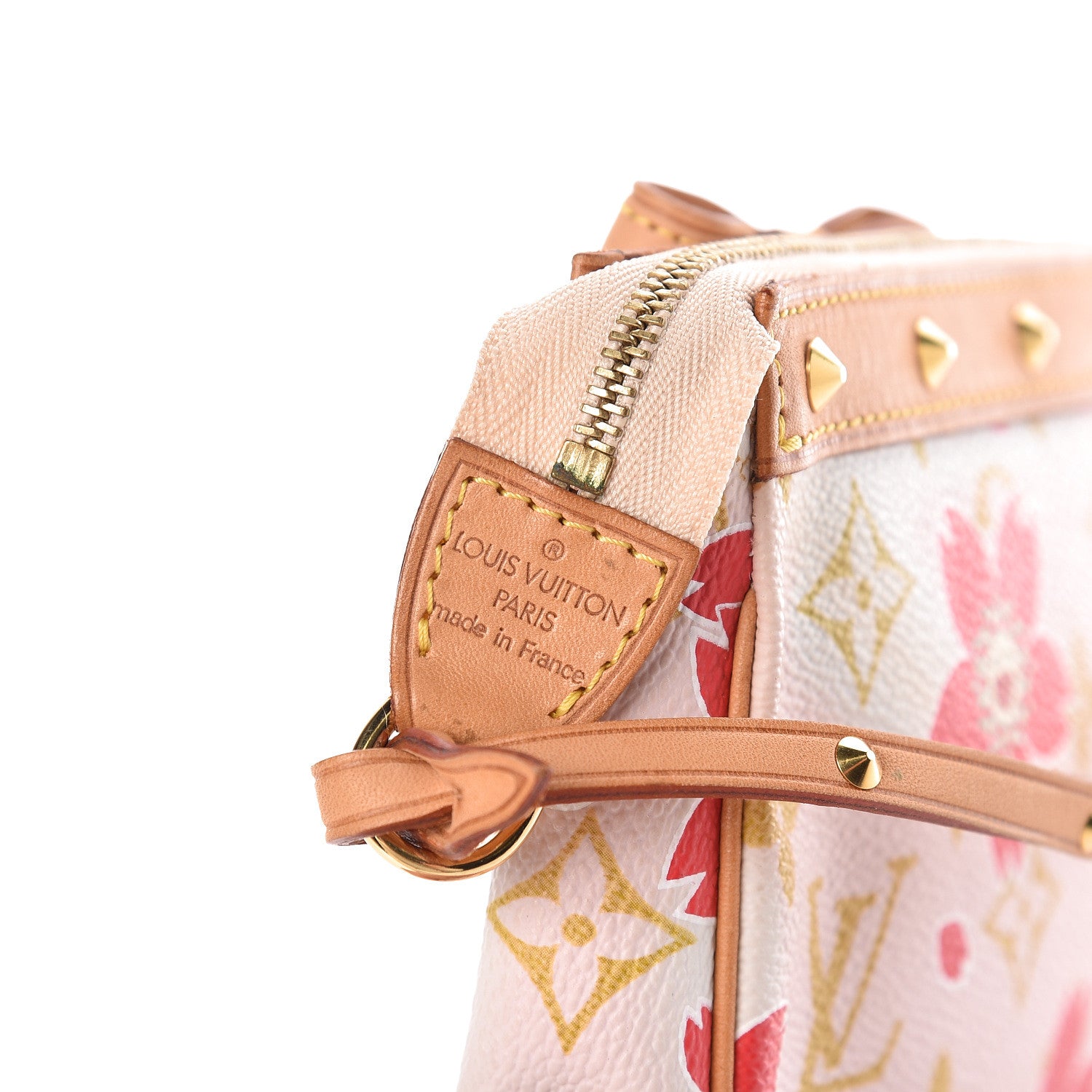 Louis Vuitton Monogram Cherry Blossom Pochette Accessories Red 7 of 10
