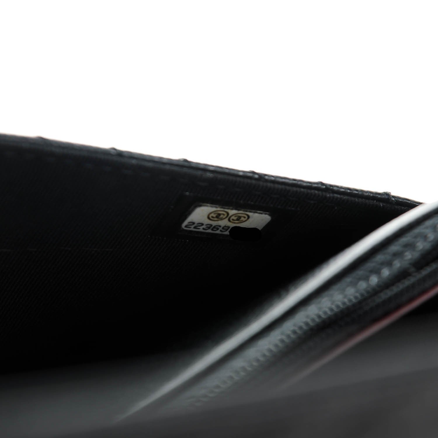 Chanel Caviar Chevron Wallet On Chain WOC Black 8 of 8