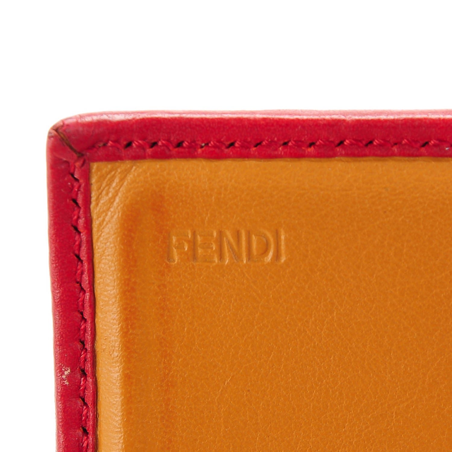 Fendi Pequin Cuoio Vegetale Organizer Continental Wallet Tobacco Rosso Miele 13 of 14