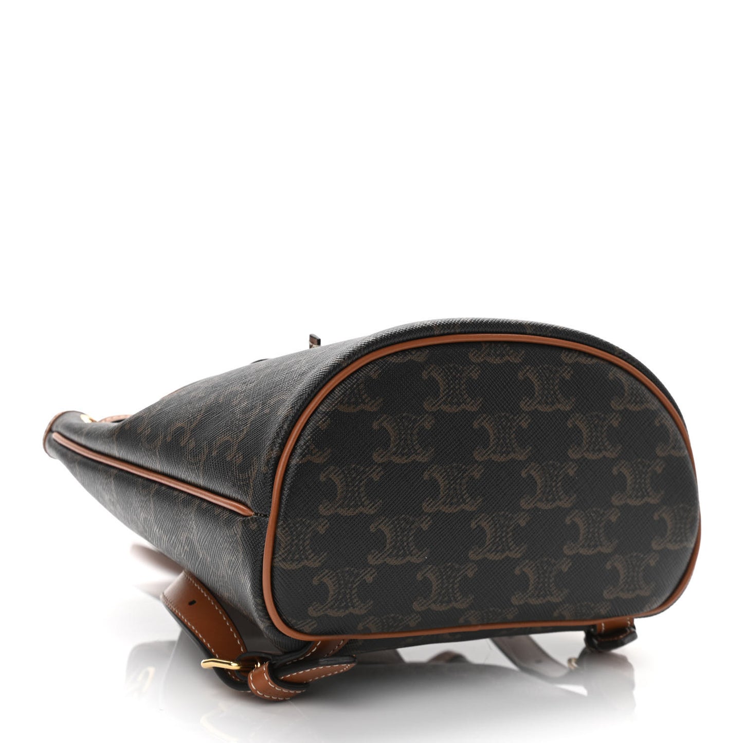 Triomphe Canvas Calfskin Mini Folco Backpack Tan