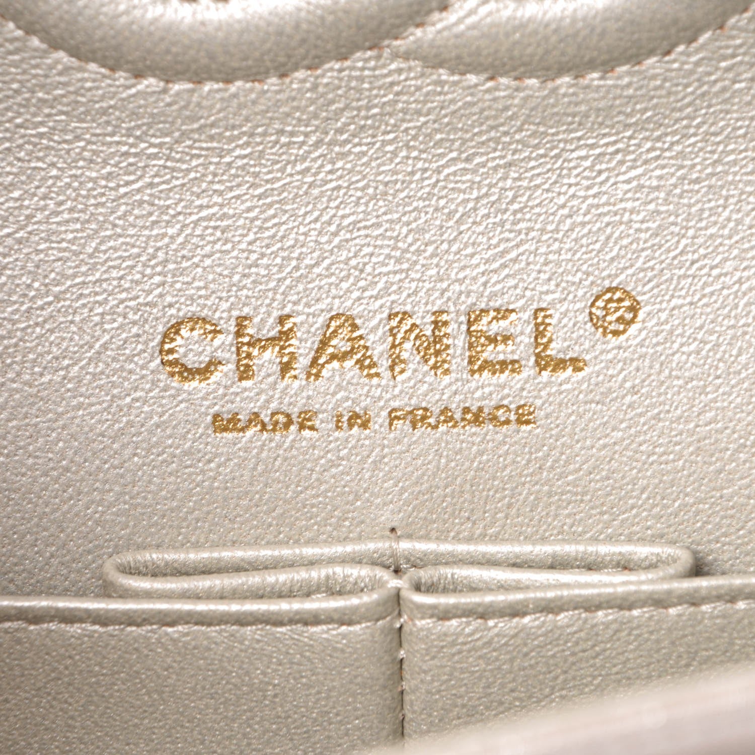 Chanel Iridescent Calfskin Medium Double Flap Light Gold 7 of 13