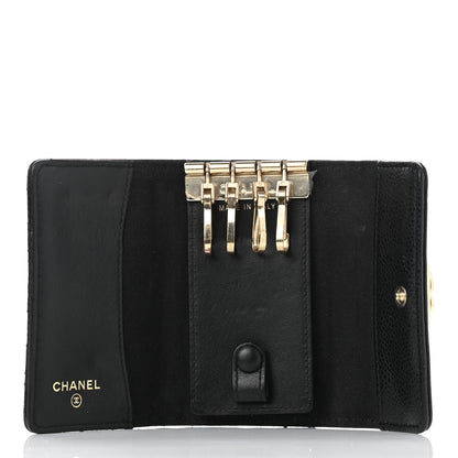 Chanel Caviar Quilted 4 Key Holder Boy Flap Black 5 of 9