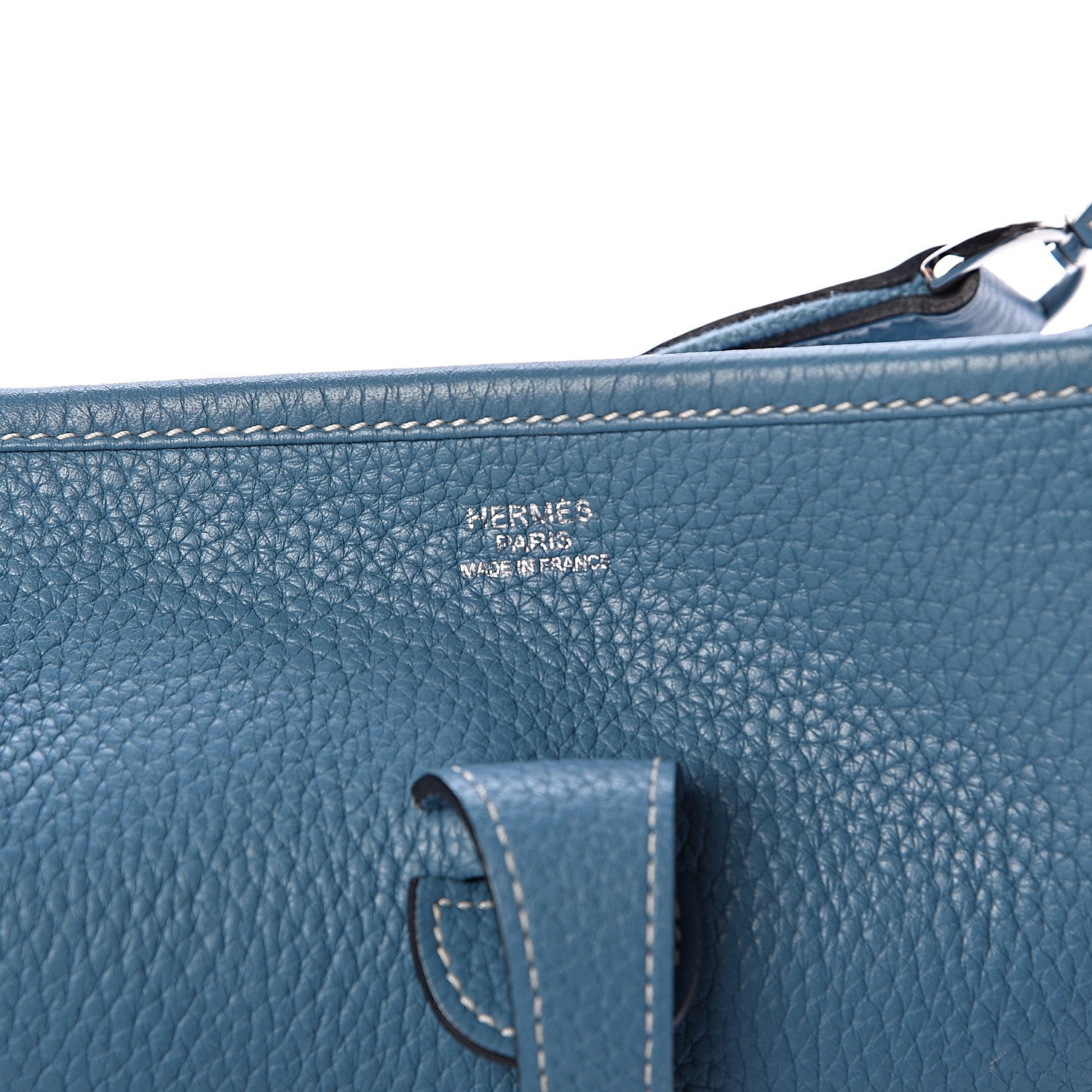 Hermes Taurillon Clemence Evelyne III PM Blue Jean 6 of 11