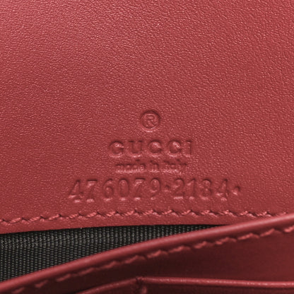 Gucci Calfskin Queen Margaret Chain Wallet Blue Agata Hibiscus Red Mystic White 6 of 9