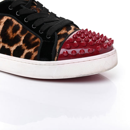 Christian Louboutin Pony Hair Spikes Orlato Flat Sneakers 38.5 Leopard 13 of 26