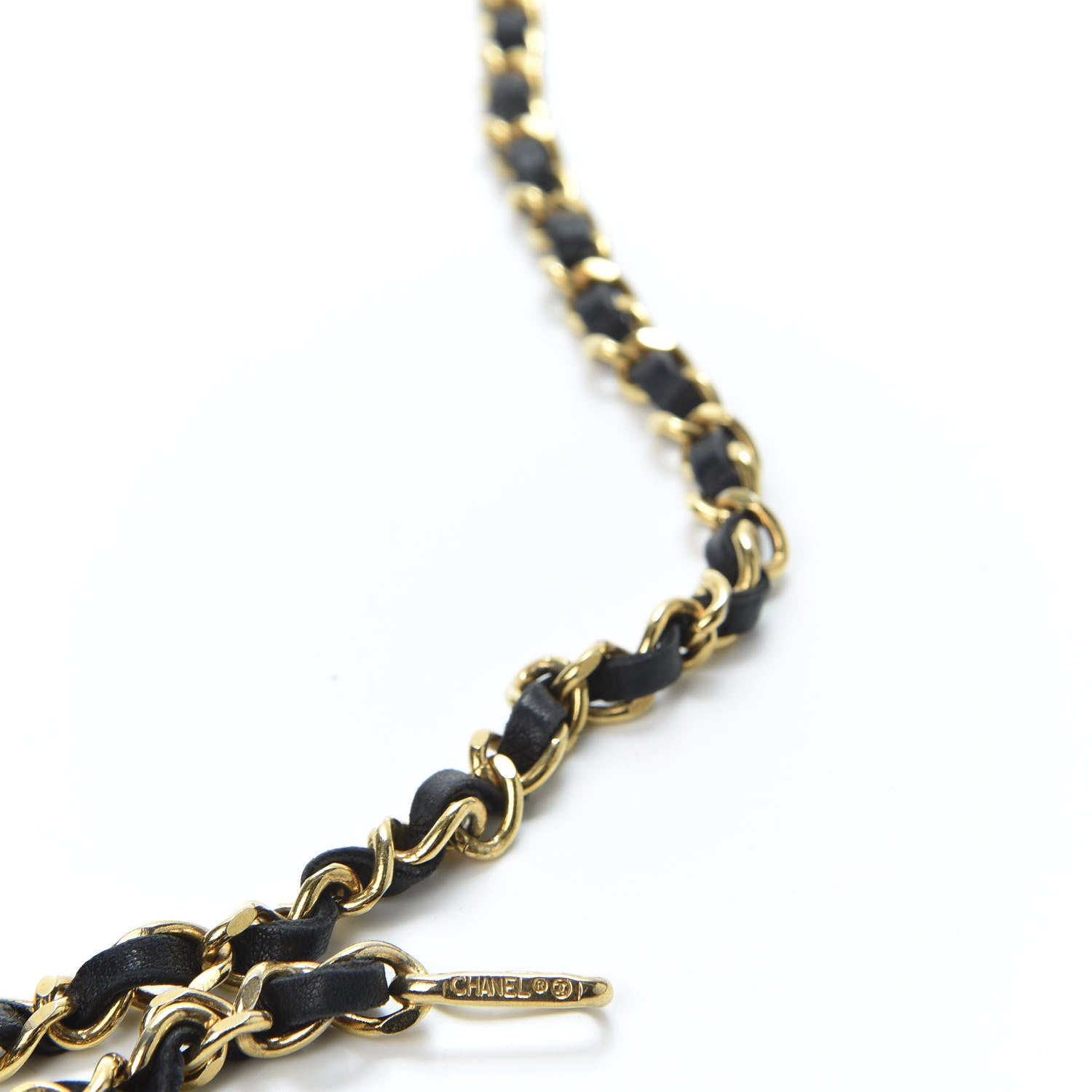 Chanel Lambskin Chain CC Medallion Belt Black Gold 4 of 9