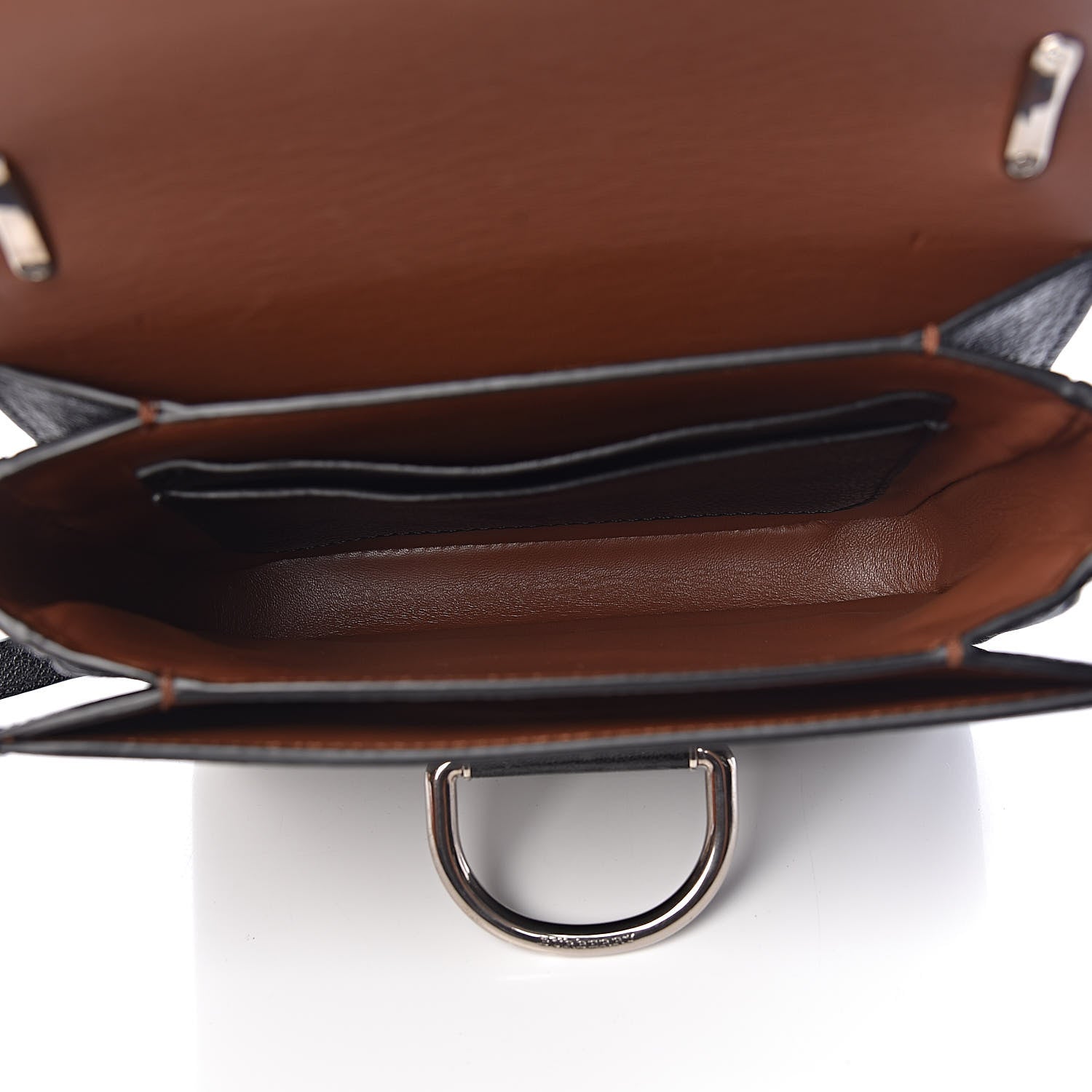 Burberry Calfskin Small D-Ring Bag Tan Black 5 of 10