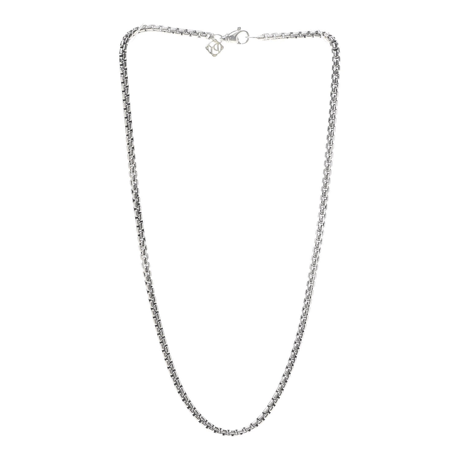 David Yurman Sterling Silver 14K Yellow Gold 3.6mm Box Chain Necklace 18" 3 of 5