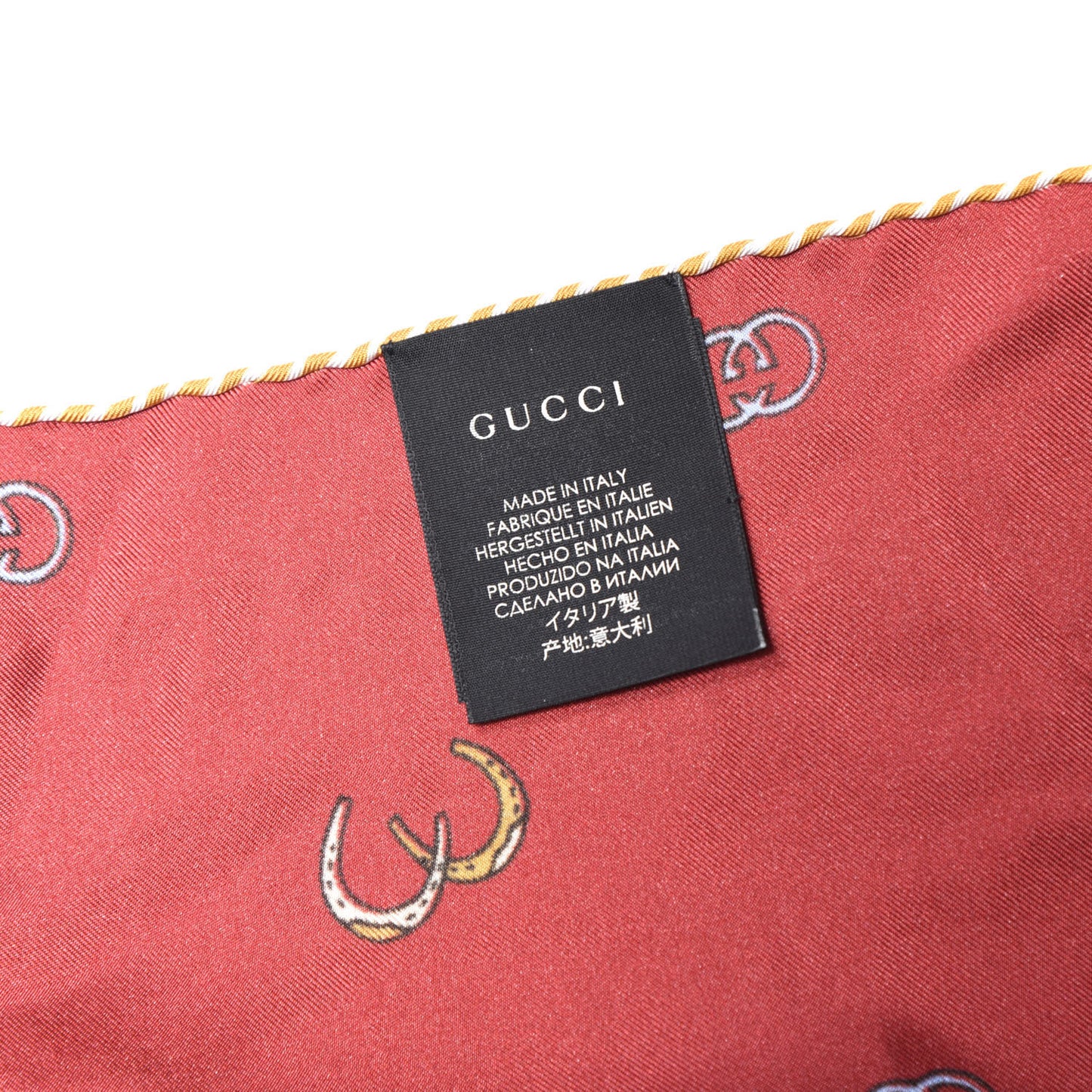 Silk Twill Poket Logos Pocket Square Red