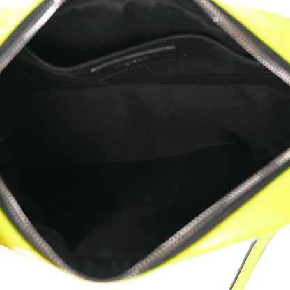 Saint Laurent Patent Calfskin Matelasse Monogram Lou Camera Bag Neon Yellow 5 of 13