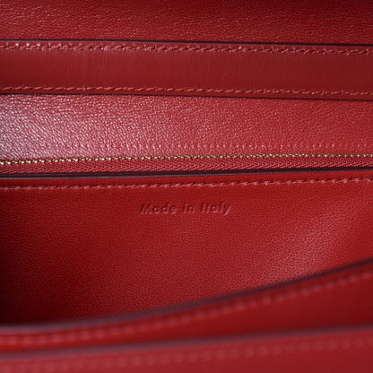Celine Box Calfskin Medium Classic Box Flap Bag Red 8 of 9