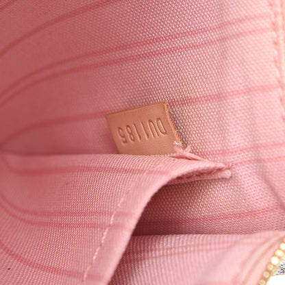 Louis Vuitton Damier Azur Neverfull MM GM Pochette Rose Ballerine 7 of 8