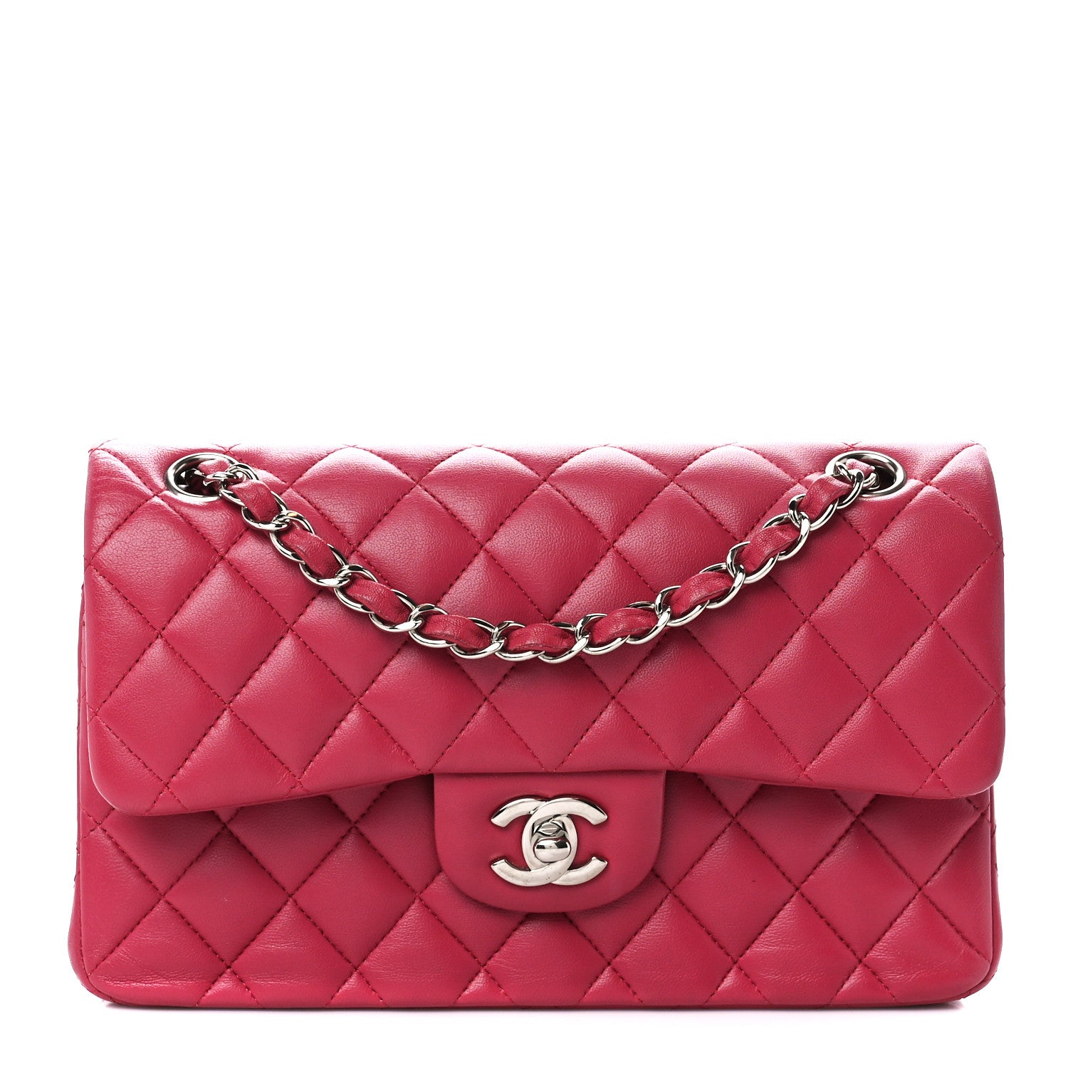 Chanel Lambskin Quilted Small Double Flap Pink 1 of 11