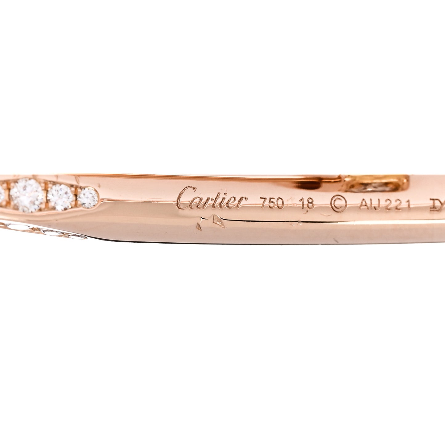 18K Pink Gold Diamond Juste Un Clou Bracelet 18
