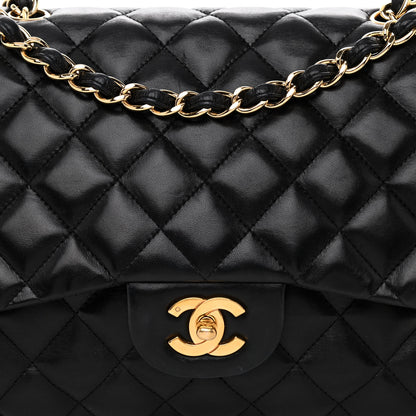 Chanel Lambskin Quilted Jumbo Single Flap Black 7 of 9