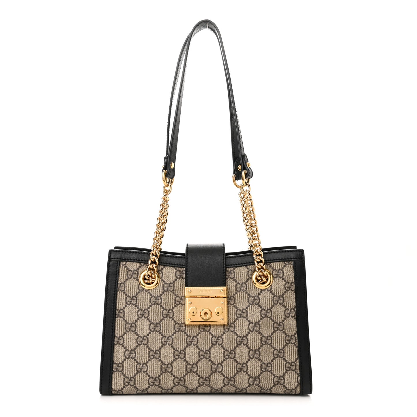 GG Supreme Monogram Small Padlock Tote Black