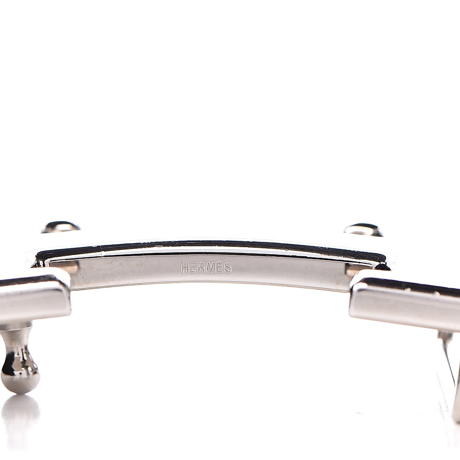 Hermes Polished Palladium 32mm H Belt Buckle Silver 3 of 3