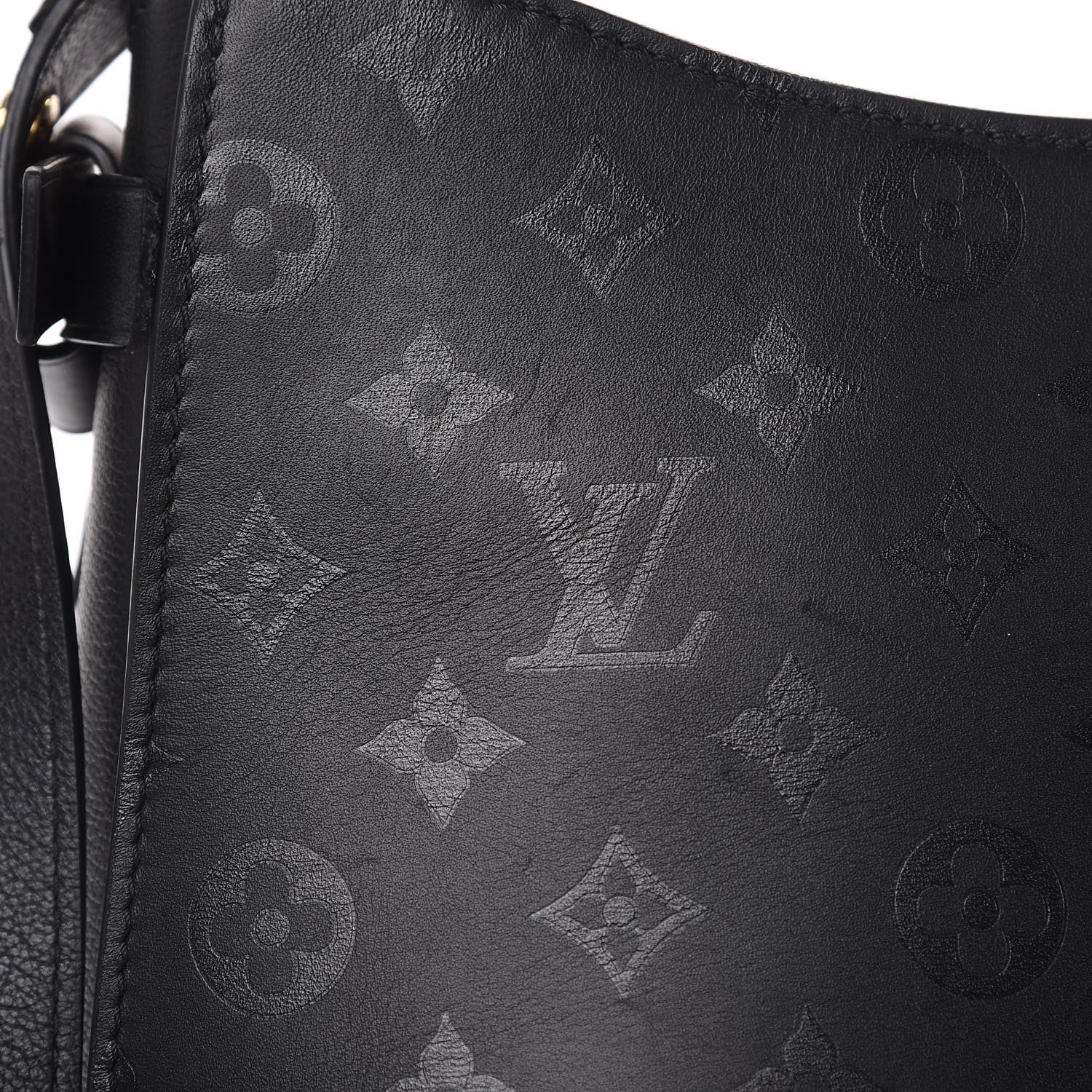 Louis Vuitton Cuir Plume Very Hobo Black 10 of 14