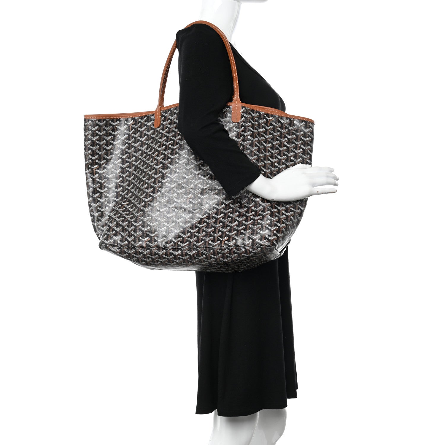 Goyard Goyardine Saint Louis GM Black Gold 2 of 12