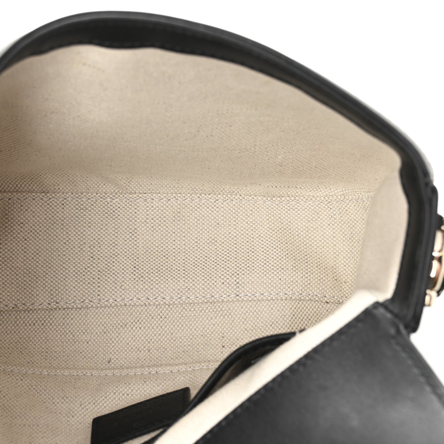 GG Supreme Monogram Horsebit 1955 Soft Small Shoulder Bag Beige Black