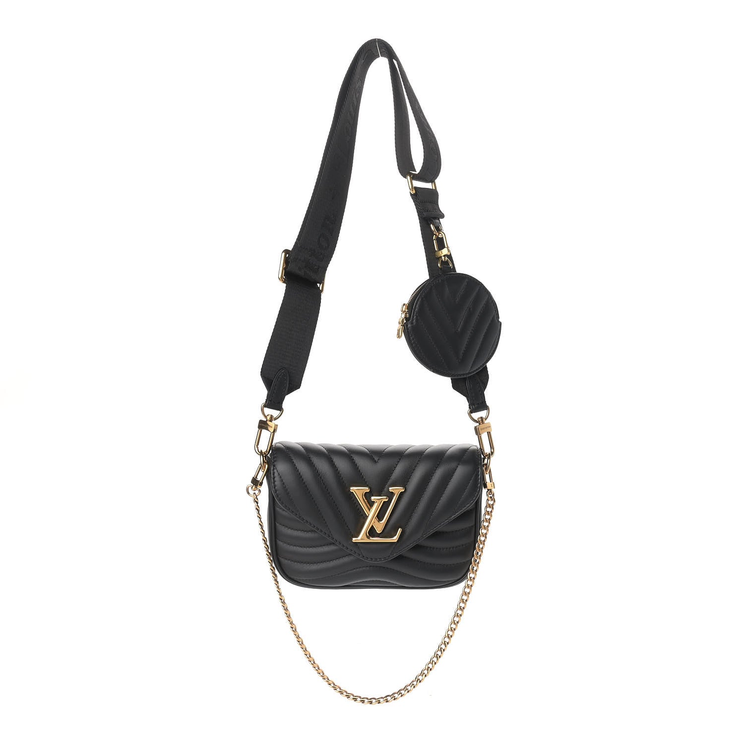 Louis Vuitton Calfskin New Wave Multi Pochette Black 1 of 10