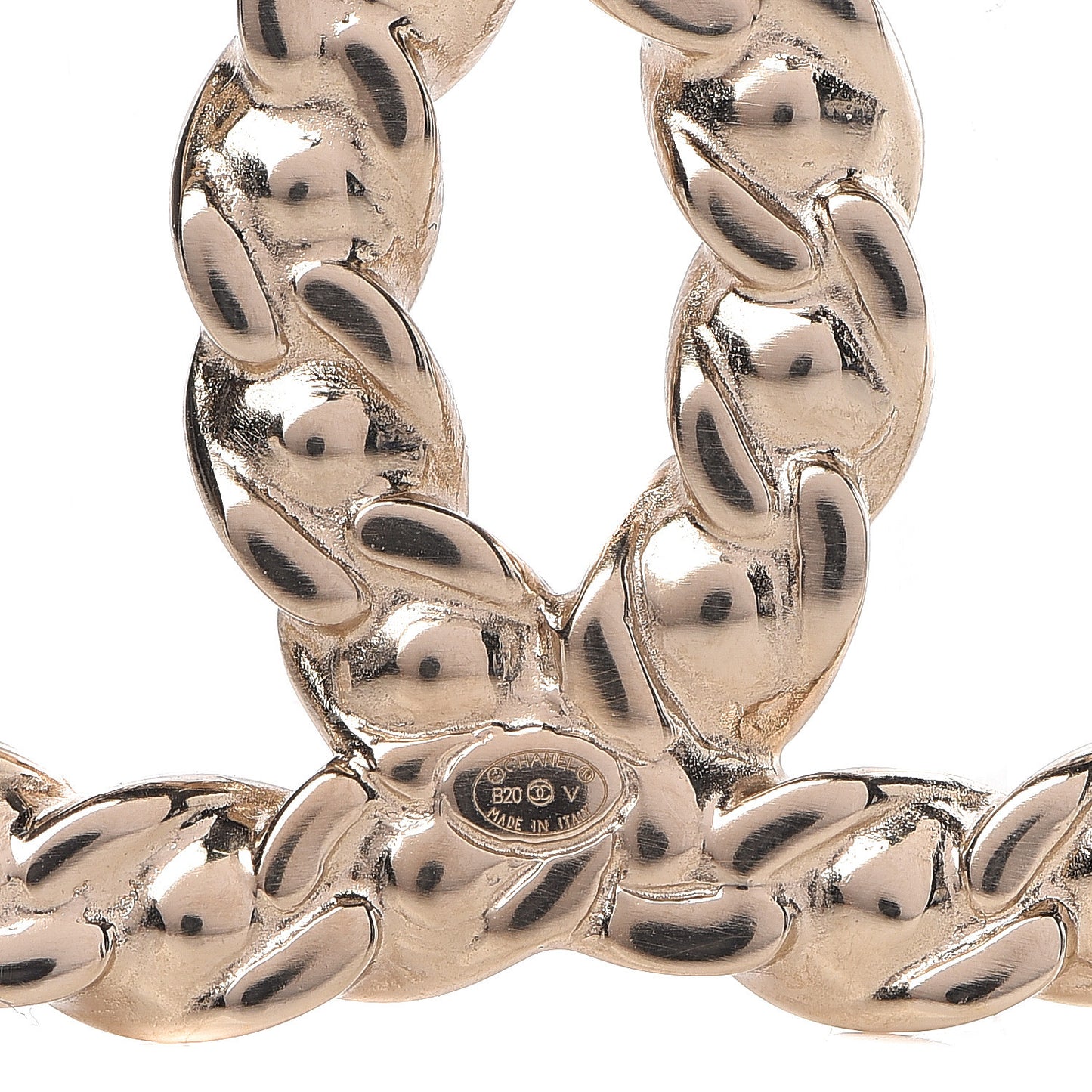 Crystal Pearls Coronation CC Brooch Gold