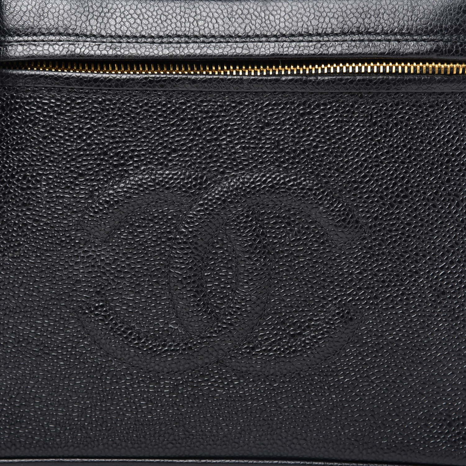 Chanel Caviar CC Vanity Train Case Black 10 of 10