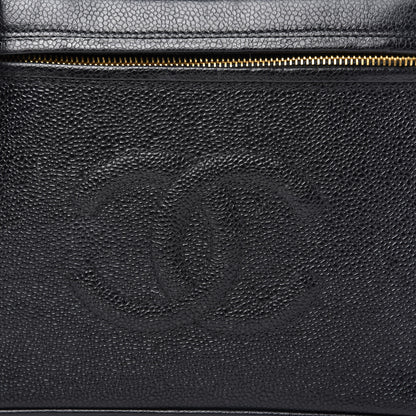 Chanel Caviar CC Vanity Train Case Black 10 of 10