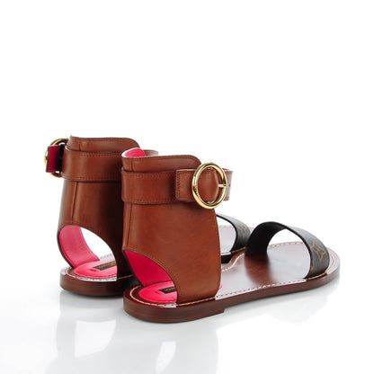 Louis Vuitton Calfskin Monogram Ocean Drive Flat Sandals 39 4 of 7