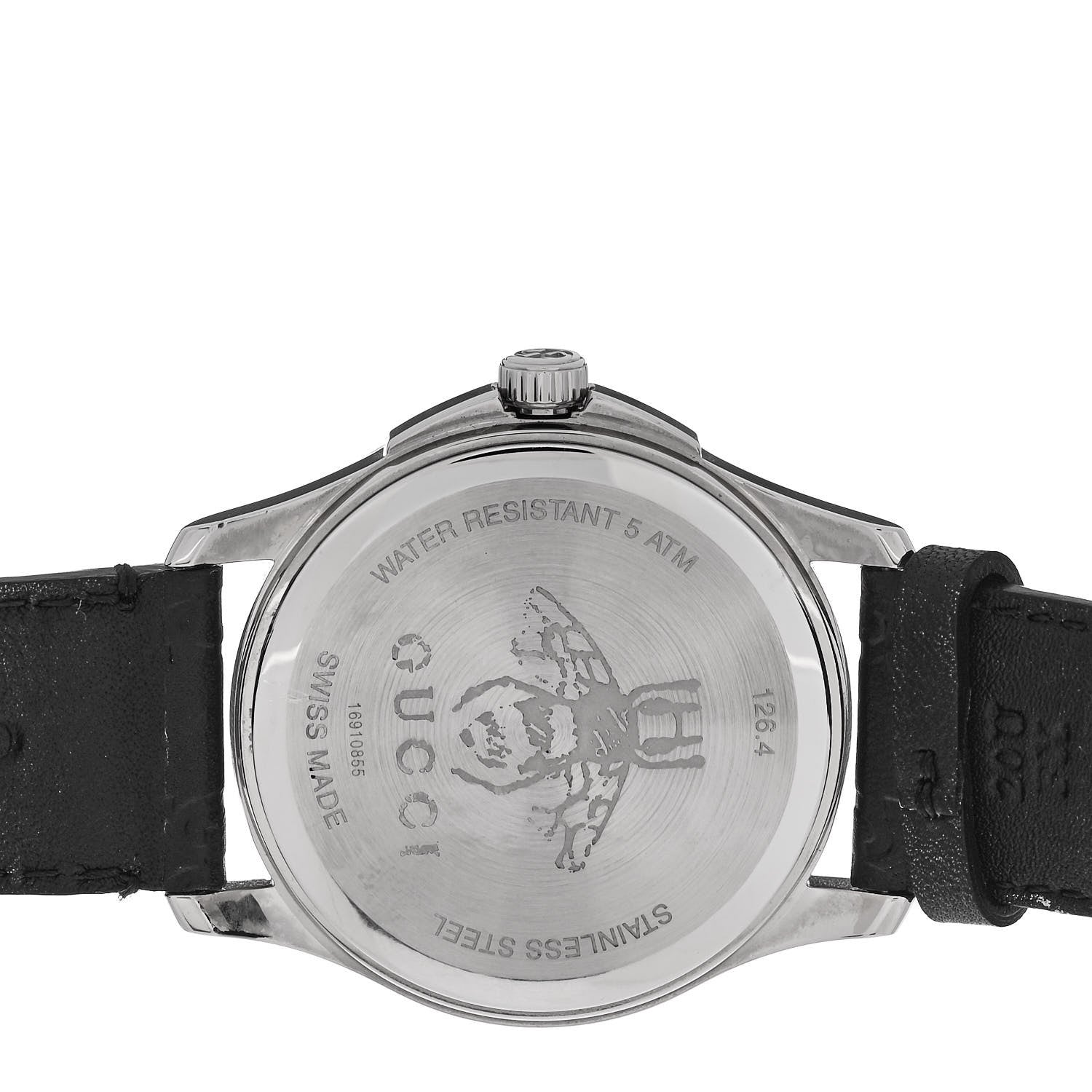 Gucci Stainless Steel Calfskin 38mm G-Timeless Quartz Watch Black 4 of 5