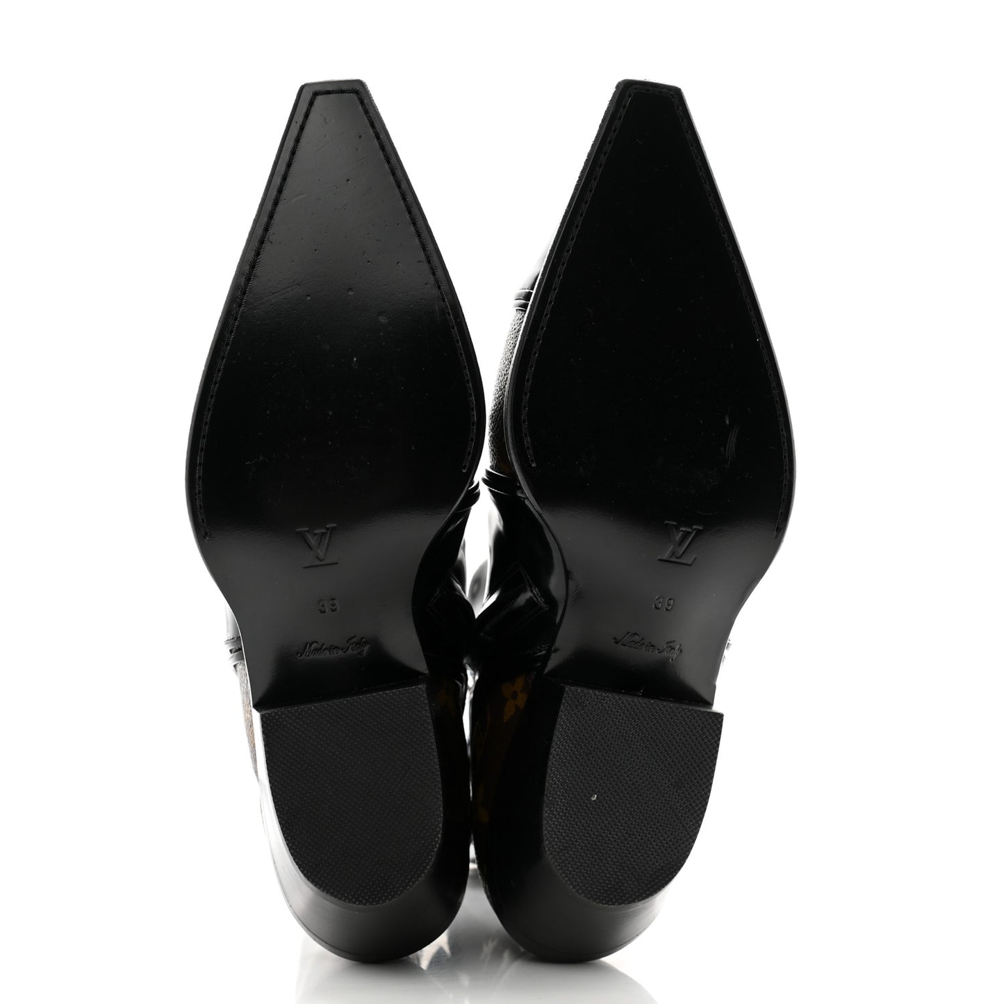 Patent Monogram Matador Ankle Boots 39 Black