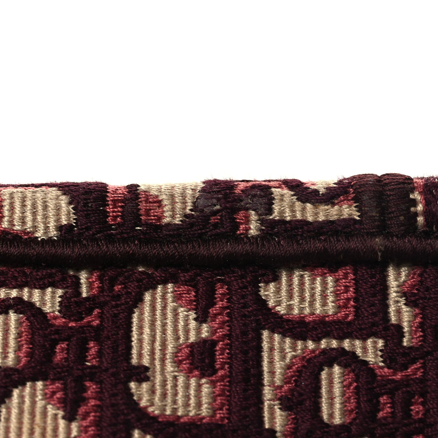Oblique Mini Book Tote Burgundy Multicolor