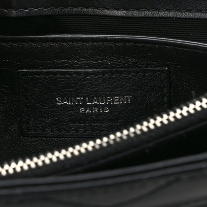 Saint Laurent Calfskin Y Quilted Monogram Small Loulou Chain Satchel Black 6 of 15
