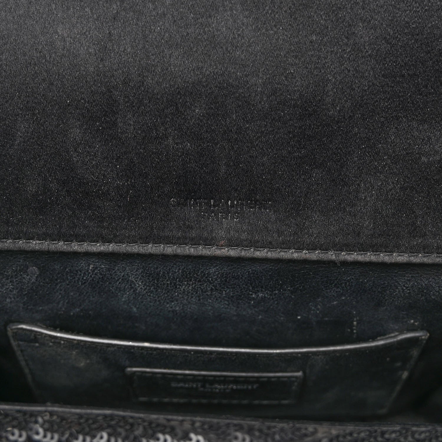 Saint Laurent Sequin Matelasse Chevron Monogram Small Sulpice Black 6 of 11