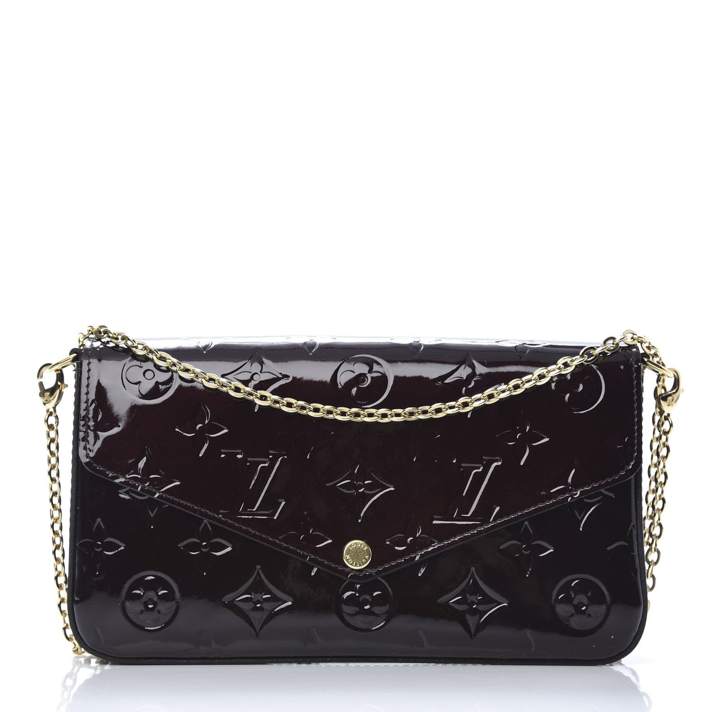 Vernis Pochette Felicie Chain Wallet Amarante