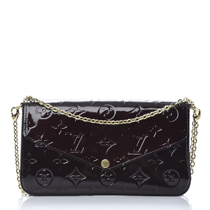 Louis Vuitton Vernis Pochette Felicie Chain Wallet Amarante 3 of 14
