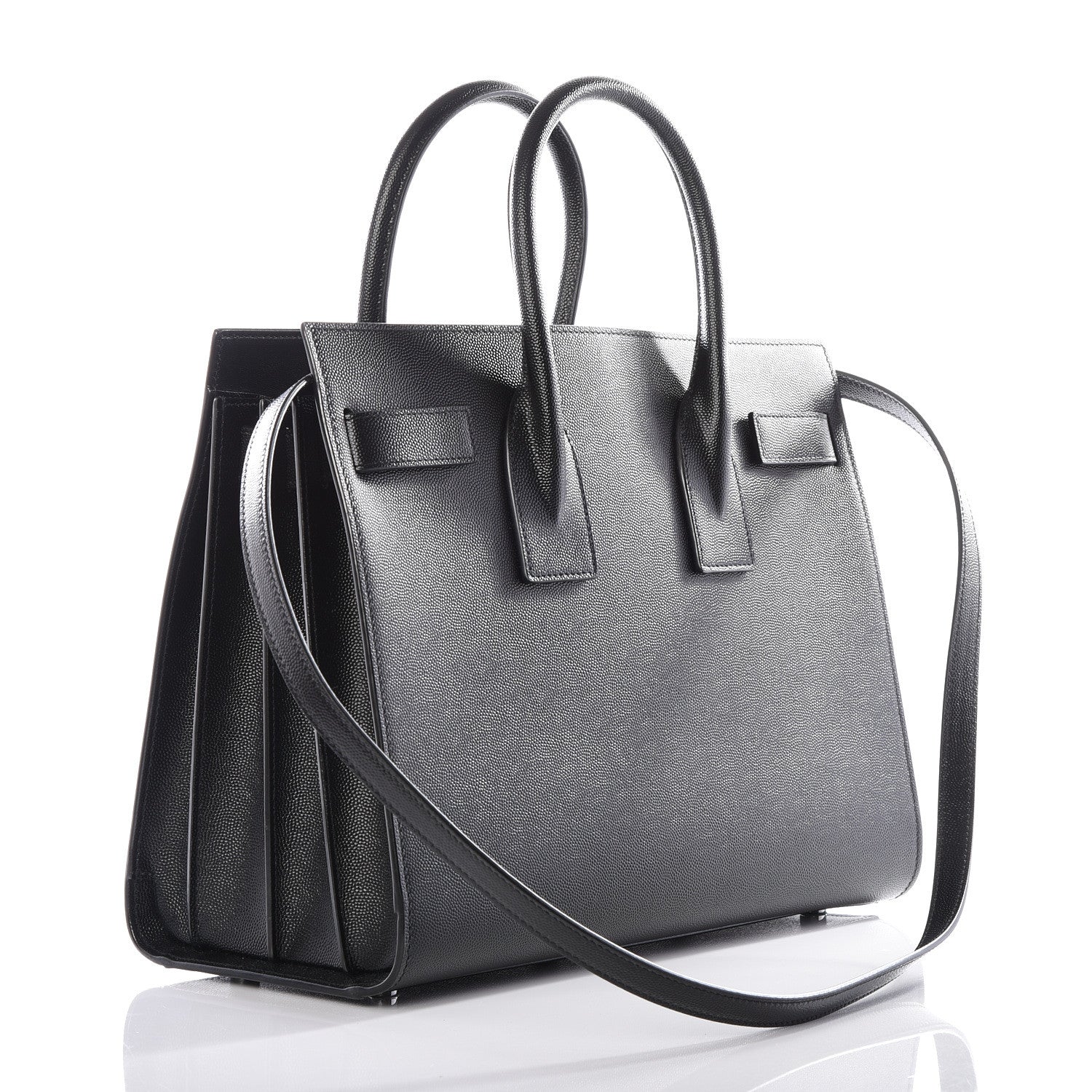 Saint Laurent Grain De Poudre Small Sac De Jour Black 2 of 12