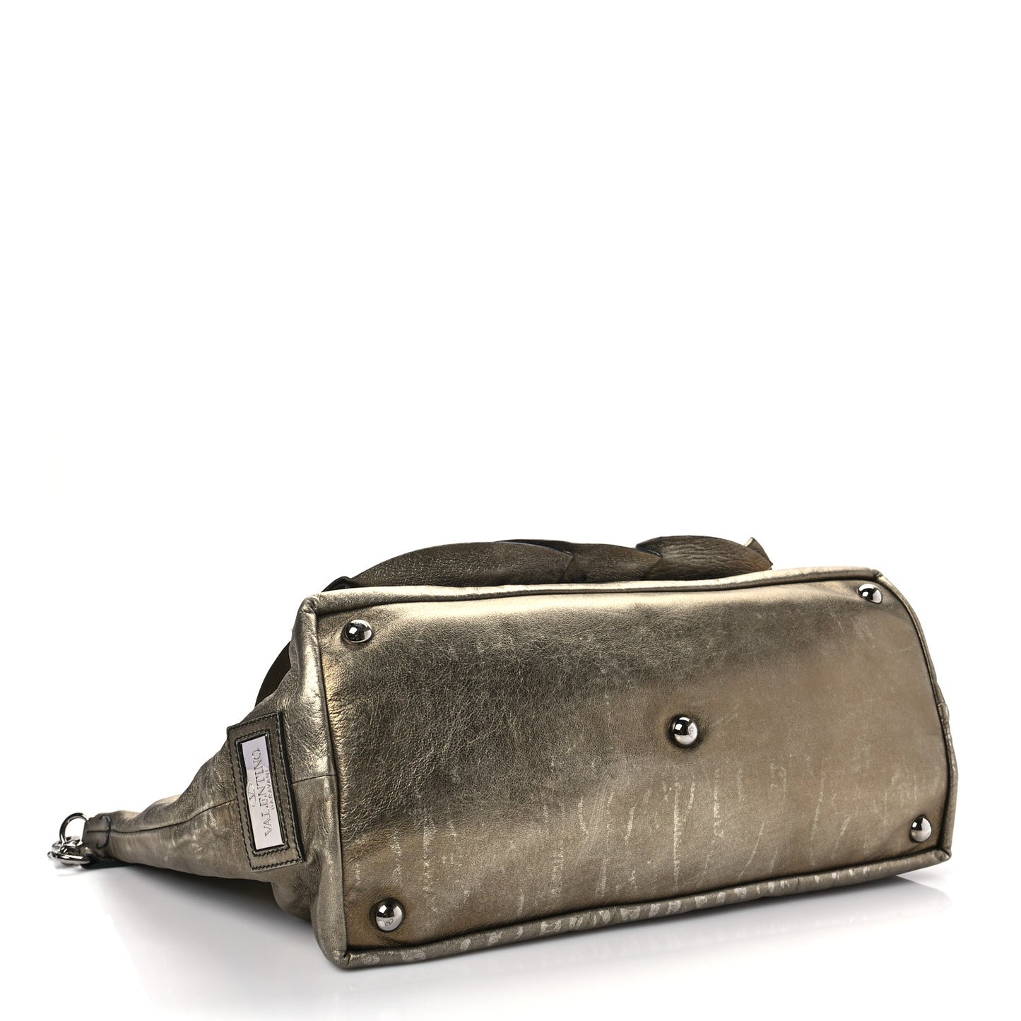 Metallic Nappa Petale Tote Gold