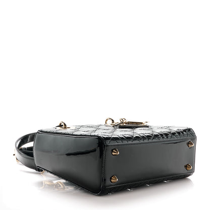 Christian Dior Patent Cannage Small Lady Dior Black 4 of 10