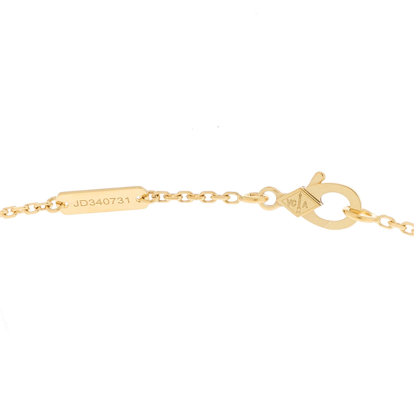 Van Cleef & Arpels 18K Yellow Gold Black Onyx Vintage Alhambra Pendant Necklace 4 of 5
