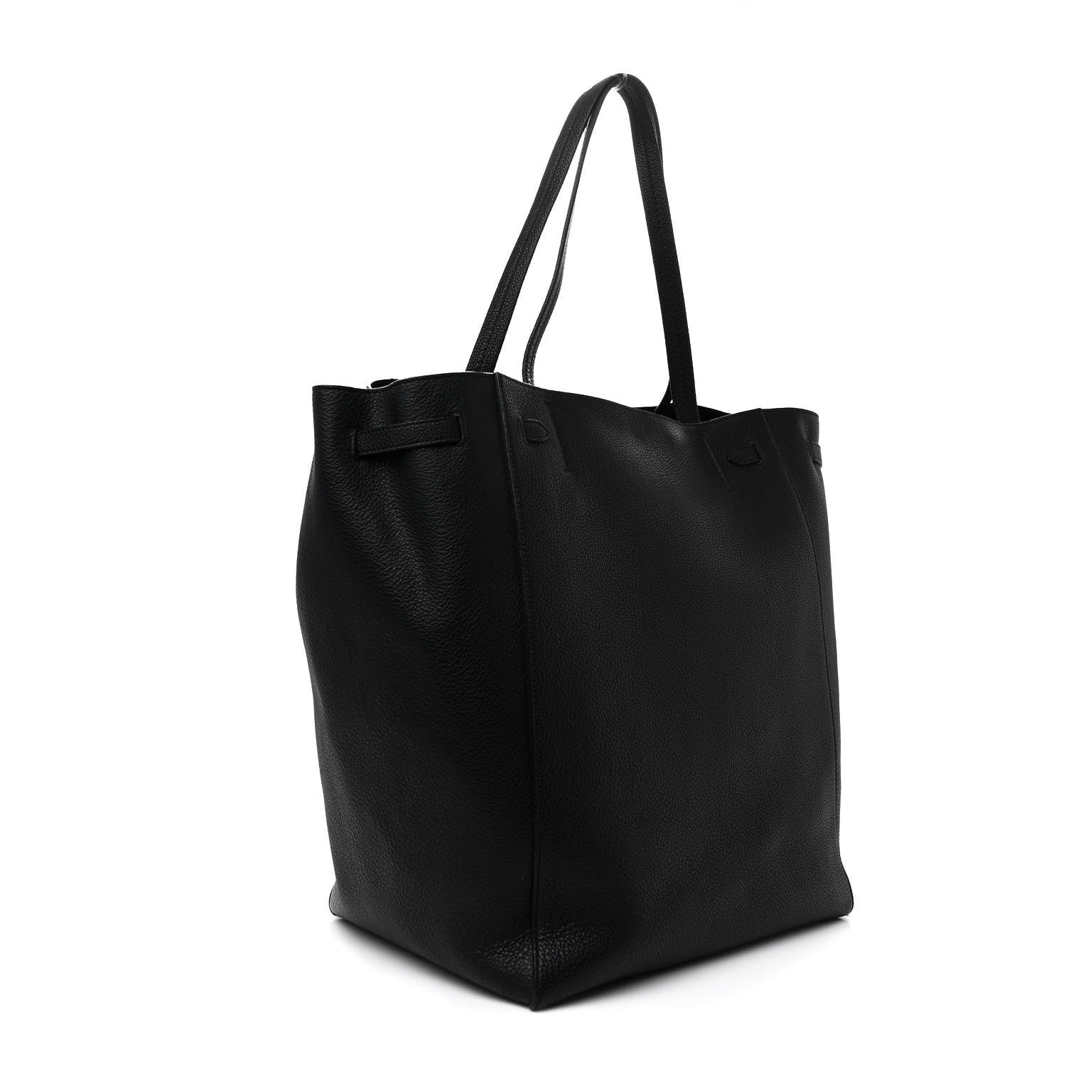Celine Soft Grained Calfskin Medium Belt Cabas Phantom Black 3 of 10