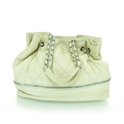 Chanel Lambskin Expandable Stitched Tote Beige 3 of 11