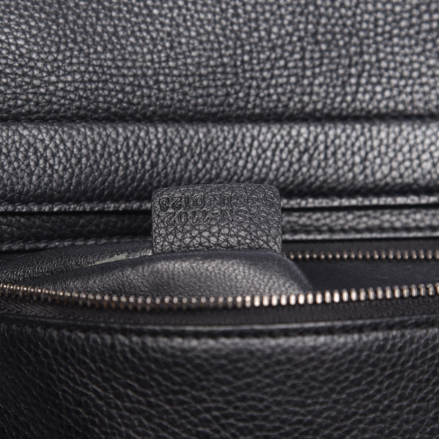 Celine Drummed Calfskin Suede Large Trapeze Black 14 of 14