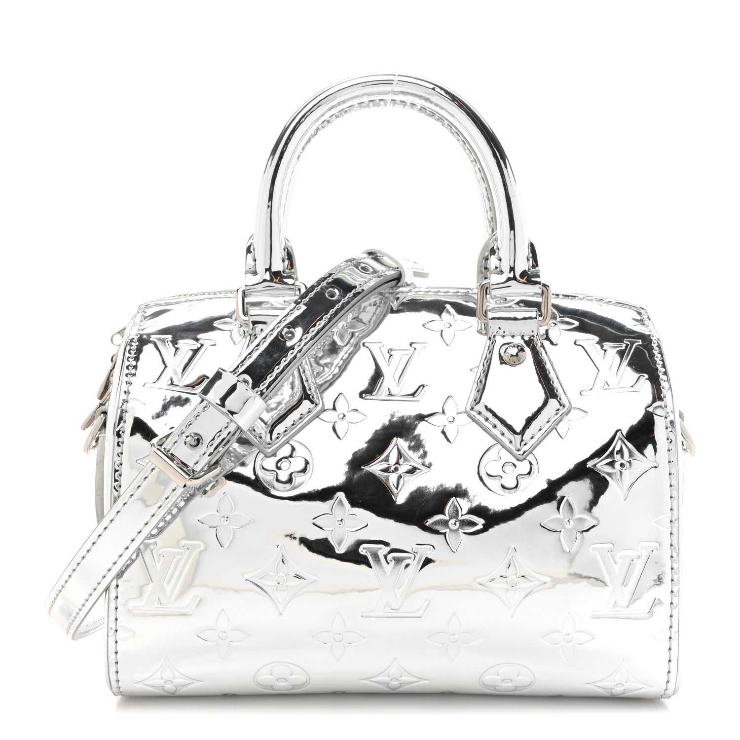 Louis Vuitton Monogram Miroir Speedy Bandouliere 20 Silver 1 of 10